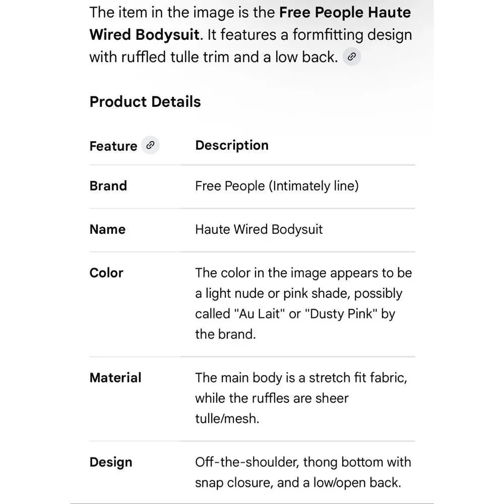 INTIMATELY FREE PEOPLE | haute wired bodysuit in light sand M $NWT 58 - Picture 10 of 10